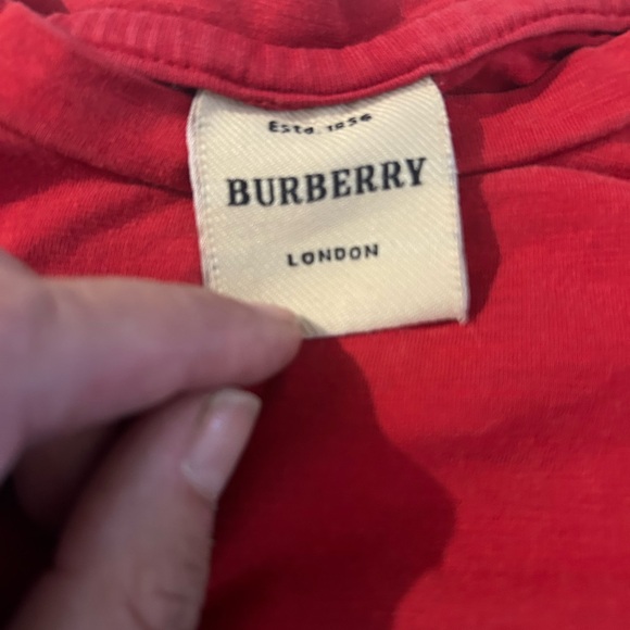Burberry Red Tee with Bear Motif - Picture 5 of 5